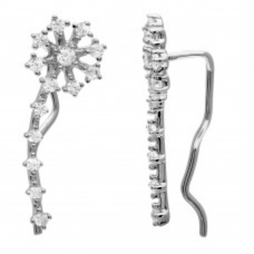 sterling silver 925 rotheum plated flower